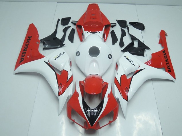 Cheapest 2006-2007 Orange Red and White Honda CBR1000RR Moto Fairings