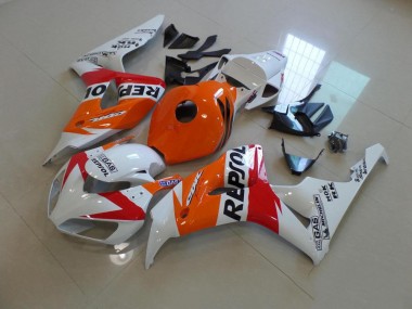 Cheapest 2006-2007 White and Orange Repsol Honda CBR1000RR Replacement Motorcycle Fairings