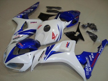 Cheapest 2006-2007 White and Blue Honda CBR1000RR Replacement Fairings