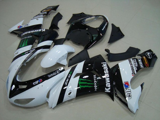 Cheapest 2006-2007 White Monster Kawasaki ZX10R Motorcycle Bodywork