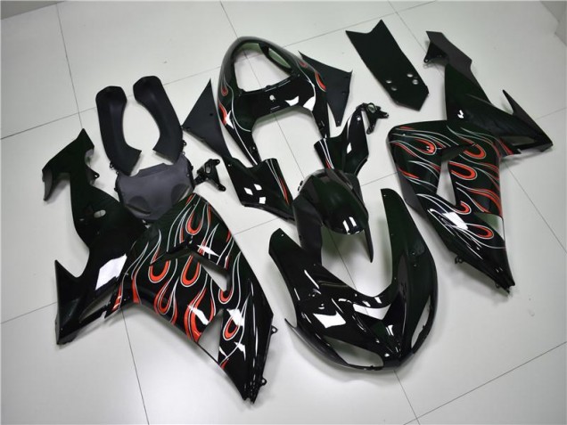 Cheapest 2006-2007 Black Grey Red Kawasaki ZX10R Motorbike Fairing
