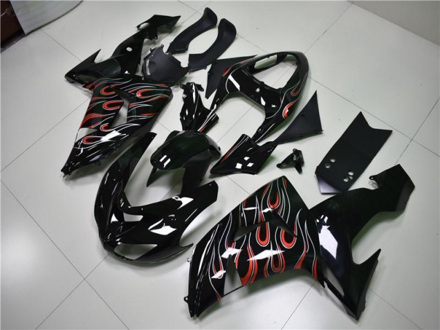 Cheapest 2006-2007 Black Grey Red Kawasaki ZX10R Motorbike Fairing