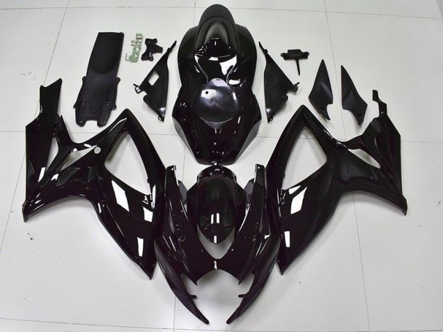 Cheapest 2006-2007 Glossy Black Suzuki GSXR 600/750 Bike Fairing