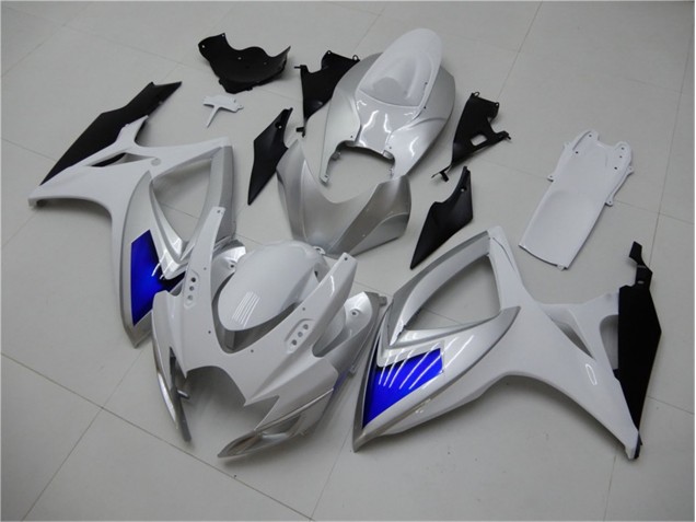 Cheapest 2006-2007 White Blue Suzuki GSXR 600/750 Motorcylce Fairings