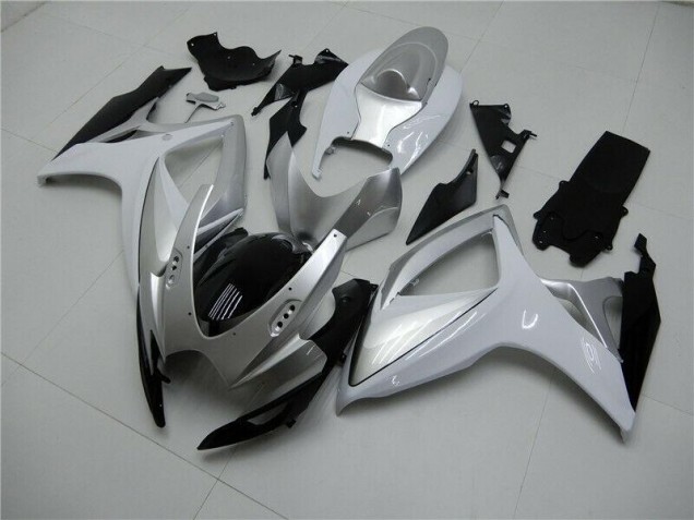 Cheapest 2006-2007 Silver Suzuki GSXR 600/750 Motorcycle Fairings Kits