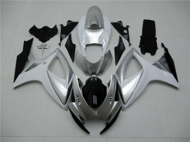 Cheapest 2006-2007 Silver Suzuki GSXR 600/750 Motorcycle Fairings Kits