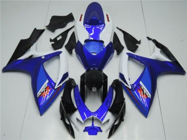 Cheapest 2006-2007 White Blue Suzuki GSXR 600/750 Motorcyle Fairings