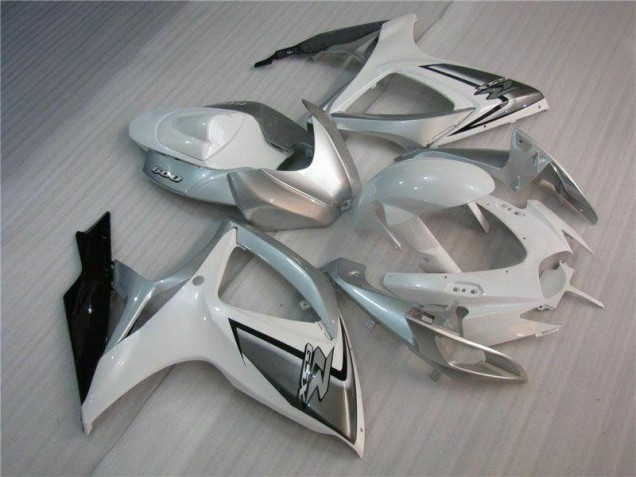 Cheapest 2006-2007 White Silver Suzuki GSXR 600/750 Motorcycle Fairing