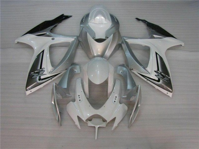 Cheapest 2006-2007 White Silver Suzuki GSXR 600/750 Motorcycle Fairing
