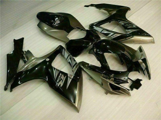 Cheapest 2006-2007 Black Grey Suzuki GSXR 600/750 Motorcycle Fairing Kits