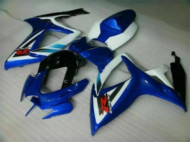 Cheapest 2006-2007 Blue White Suzuki GSXR 600/750 Bike Fairings