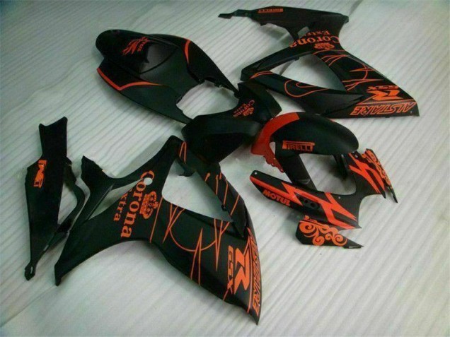 Cheapest 2006-2007 Black Suzuki GSXR 600/750 Motorcycle Fairings Kits