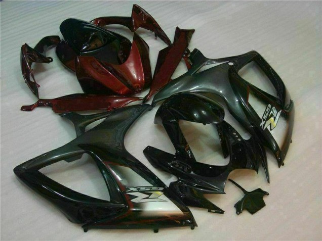 Cheapest 2006-2007 Black Red Suzuki GSXR 600/750 Motorcycle Fairings