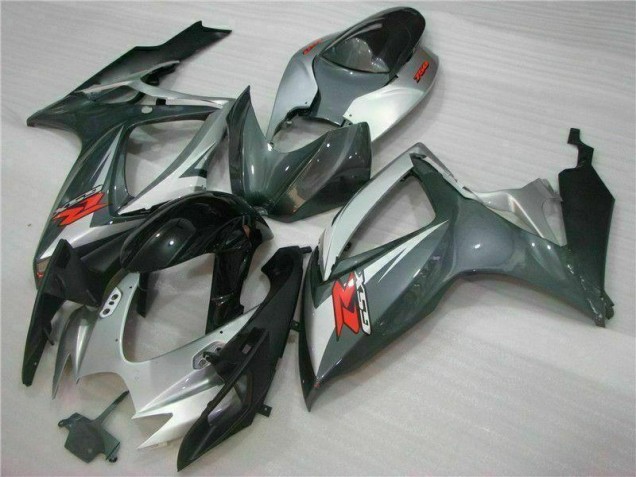 Cheapest 2006-2007 Silver Black Suzuki GSXR 600/750 Motorcycle Fairings Kits