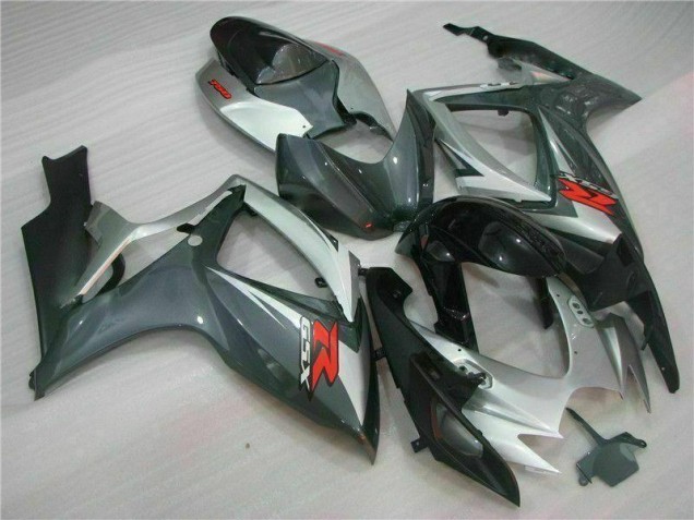 Cheapest 2006-2007 Silver Black Suzuki GSXR 600/750 Motorcycle Fairings Kits
