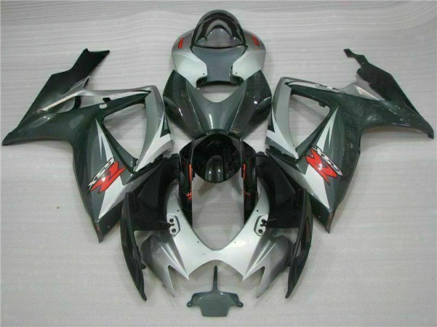 Cheapest 2006-2007 Silver Black Suzuki GSXR 600/750 Motorcycle Fairings Kits