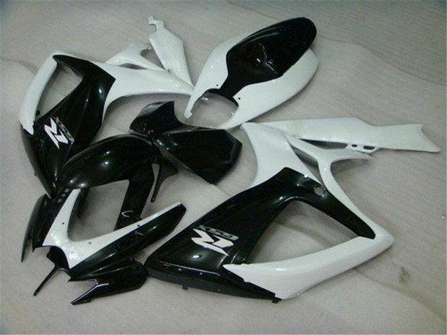 Cheapest 2006-2007 Black White Suzuki GSXR 600/750 Motorcycle Replacement Fairings