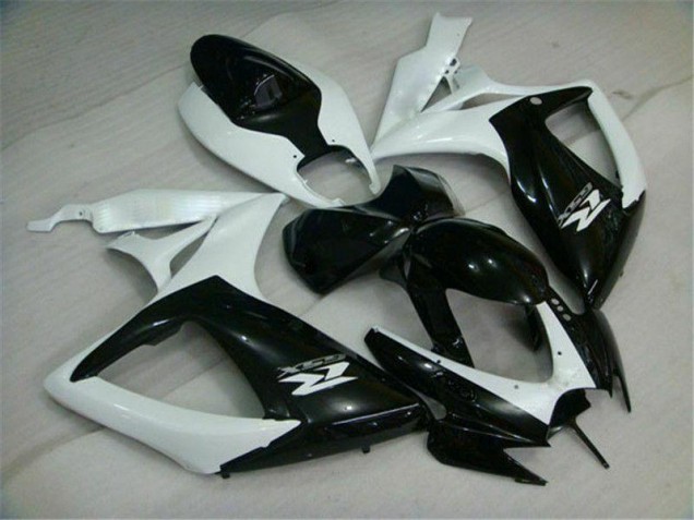 Cheapest 2006-2007 Black White Suzuki GSXR 600/750 Motorcycle Replacement Fairings