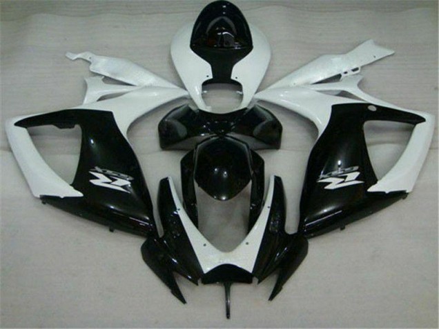 Cheapest 2006-2007 Black White Suzuki GSXR 600/750 Motorcycle Replacement Fairings