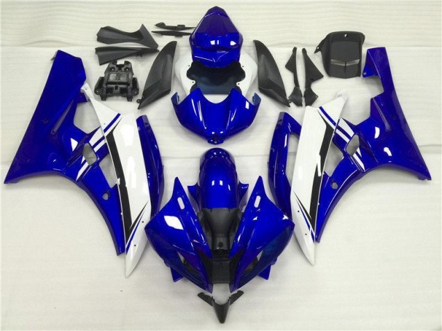 Cheapest 2006-2007 Blue White Yamaha YZF R6 Motorbike Fairing