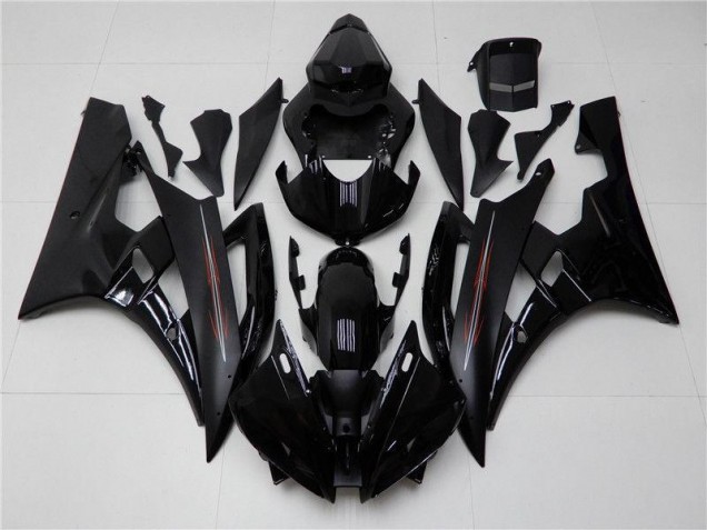 Cheapest 2006-2007 Glossy Matte Black Yamaha YZF R6 Motor Bike Fairings
