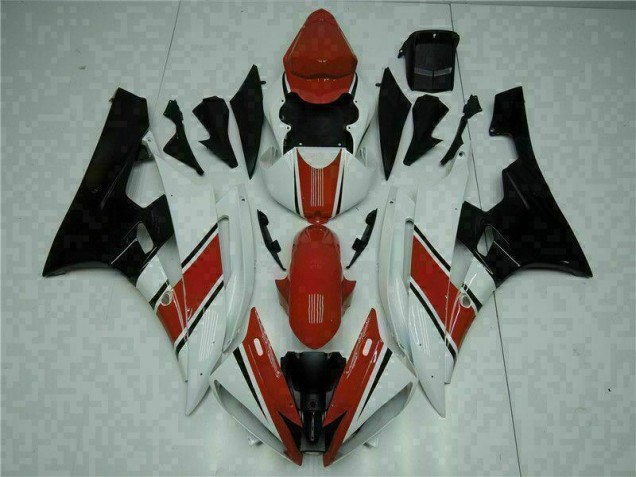 Cheapest 2006-2007 Red White Yamaha YZF R6 Motorcycle Fairings & Plastics