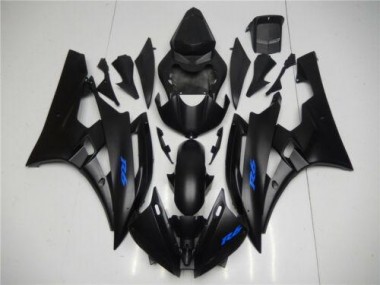 Cheapest 2006-2007 Black Blue Yamaha YZF R6 Bike Fairing Kit