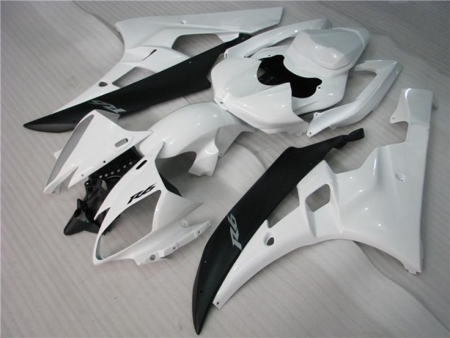 Cheapest 2006-2007 White Black Yamaha YZF R6 Motorcycle Bodywork