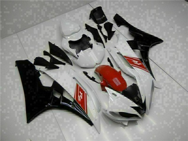 Cheapest 2006-2007 White Black Yamaha YZF R6 Motorbike Fairing