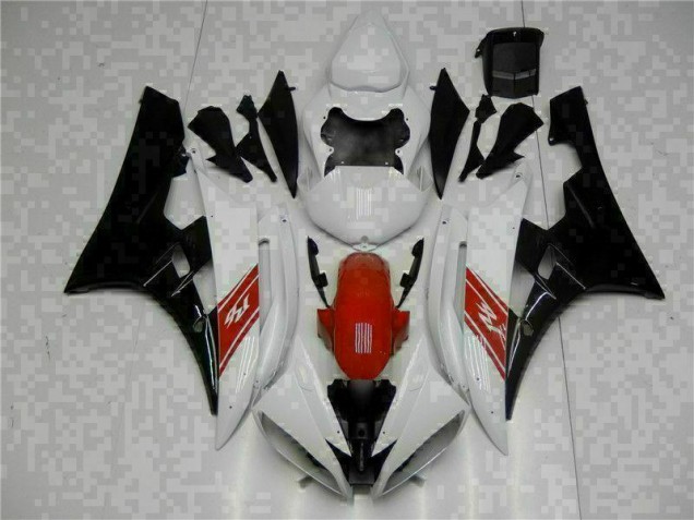 Cheapest 2006-2007 White Black Yamaha YZF R6 Motorbike Fairing