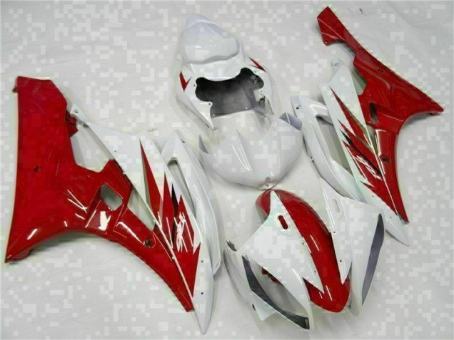 Cheapest 2006-2007 Red White Yamaha YZF R6 Motorcycle Bodywork