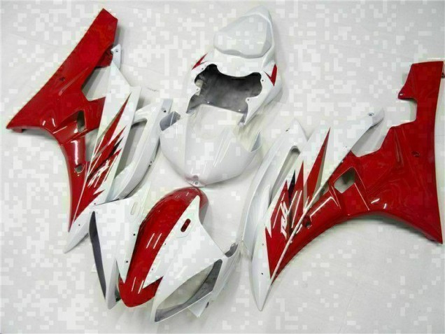 Cheapest 2006-2007 Red White Yamaha YZF R6 Motorcycle Bodywork