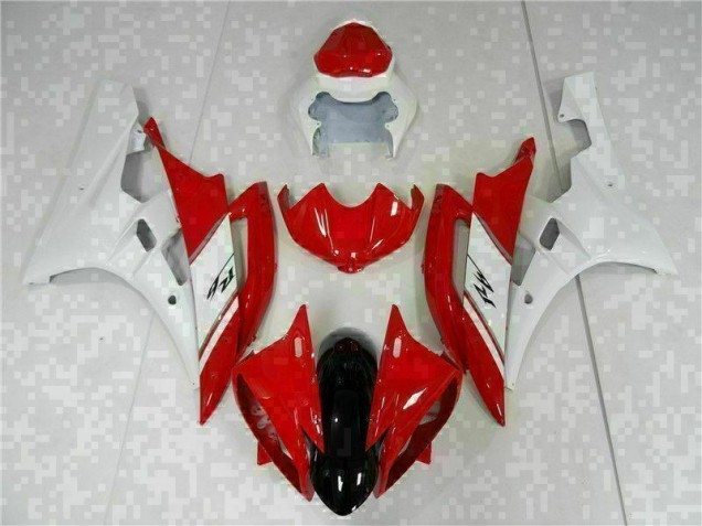 Cheapest 2006-2007 Red White Yamaha YZF R6 Motorcyle Fairings