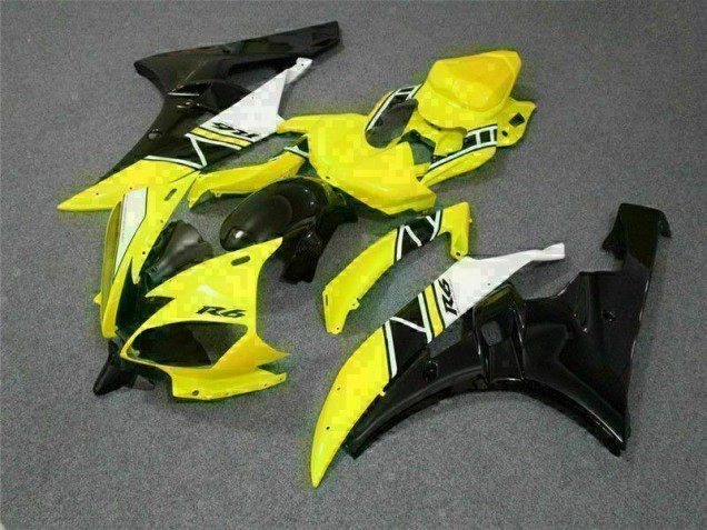 Cheapest 2006-2007 Yellow Yamaha YZF R6 Bike Fairing