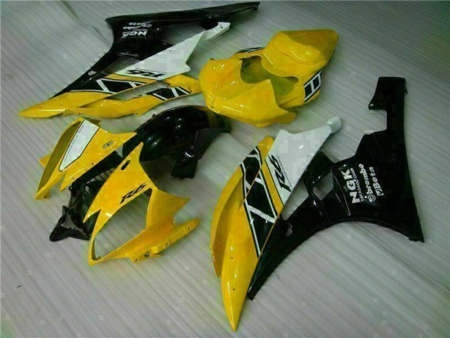 Cheapest 2006-2007 Yellow Black Yamaha YZF R6 Motorbike Fairing