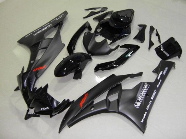 Cheapest 2006-2007 Black Yamaha YZF R6 Bike Fairings
