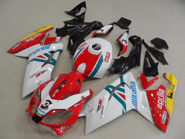 Cheapest 2006-2011 Red and Wihte Aprilia RS125 Bike Fairings