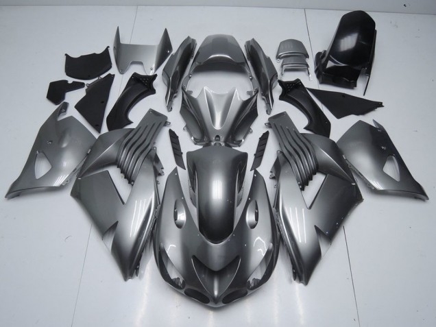 Cheapest 2006-2011 Glossy Grey Kawasaki ZX14R ZZR1400 Replacement Motorcycle Fairings