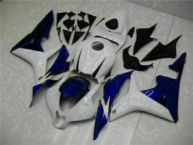 Cheapest 2007-2008 White Blue Honda CBR600RR Replacement Motorcycle Fairings