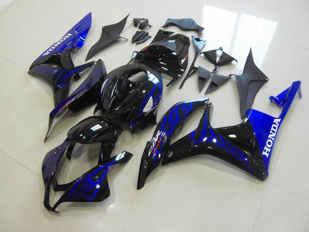 Cheapest 2007-2008 Black Blue Flame Honda CBR600RR Motorbike Fairings
