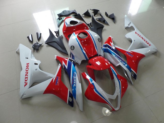 Cheapest 2007-2008 White Red Blue HRC Honda CBR600RR Bike Fairing Kit