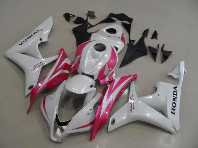 Cheapest 2007-2008 Pearl White with Pink Honda CBR600RR Motorbike Fairing