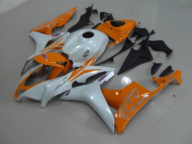 Cheapest 2007-2008 Pearl White Orange Honda CBR600RR Motorcylce Fairings