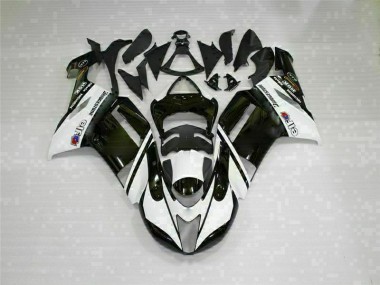 Cheapest 2007-2008 Black White Kawasaki ZX6R Bike Fairings