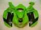 Cheapest 2007-2008 Green Black Dunlop Kawasaki ZX6R Motorbike Fairing Kits
