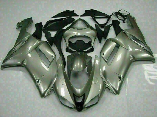 Cheapest 2007-2008 Silver Kawasaki ZX6R Motorcycle Fairings Kits Cheapest 2007-2008 Silver Kawasaki ZX6R Motorcycle Fairings Kits