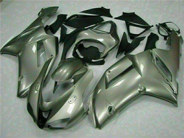 Cheapest 2007-2008 Silver Kawasaki ZX6R Motorcycle Fairings Kits Cheapest 2007-2008 Silver Kawasaki ZX6R Motorcycle Fairings Kits