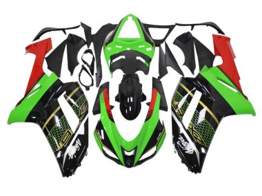 Cheapest 2007-2008 Green Black Kawasaki ZX6R Motorcycle Fairing Kit