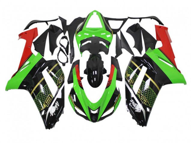 Cheapest 2007-2008 Green Black Kawasaki ZX6R Motorcycle Fairing Kit