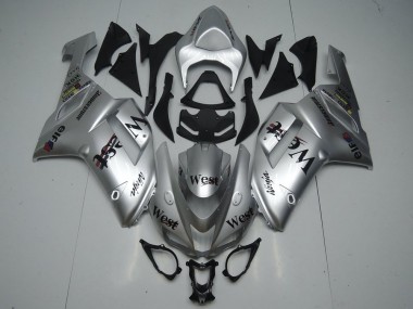 Cheapest 2007-2008 Silver West Kawasaki ZX6R Replacement Fairings